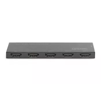DIGITUS Ultra Slim HDMI Sadalītājs, 1x4, 4K/60Hz HDR, HDCP 2.2, 18 Gbps, Micro USB barošana