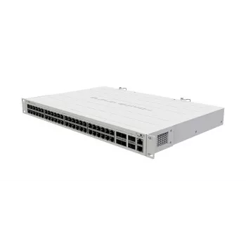 Pārvaldāms L2 Gigabitu Ethernet slēdzis MikroTik CRS354-48G-4S+2Q+RM — 48x Gigabit RJ-45, 4x SFP+, 2x QSFP+, 10G, statīvā montējams