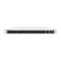 MikroTik CRS354-48P-4S+2Q+RM pārvaldāms L3 slēdzis — 48× Gigabit RJ-45, 4× SFP+, 2× QSFP+, 48 PoE porti