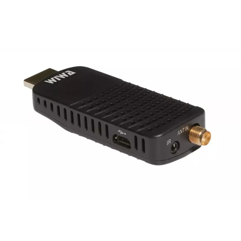 WIWA H.265 MINI DVB-T/DVB-T2 uztvērējs, H.265/HEVC, Full HD 1080p, HDMI, mini USB, PVR, melns