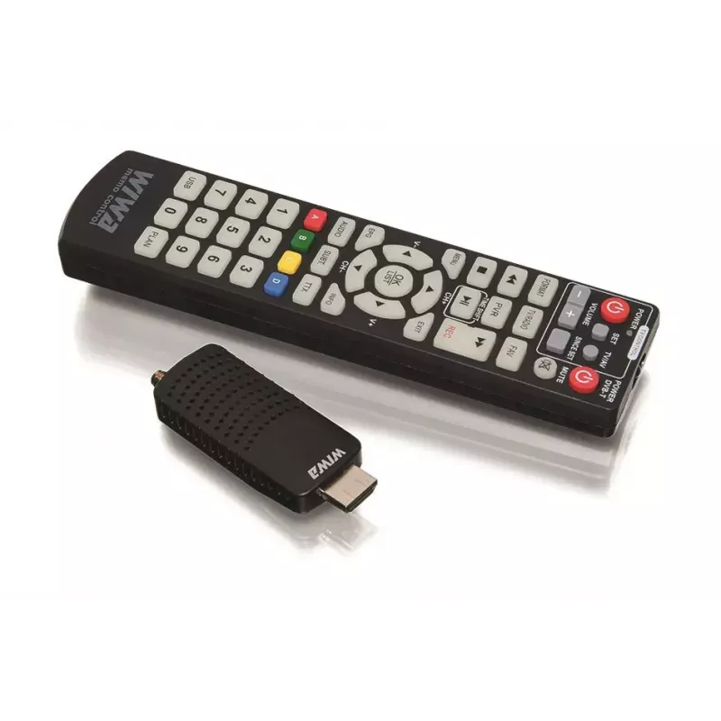 WIWA H.265 MINI DVB-T/DVB-T2 uztvērējs, H.265/HEVC, Full HD 1080p, HDMI, mini USB, PVR, melns