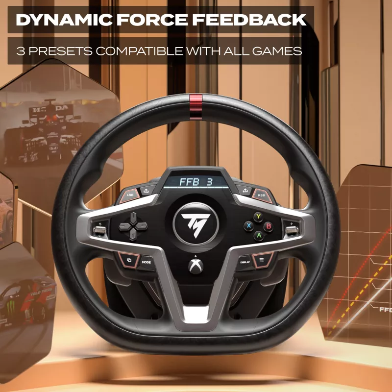 Thrustmaster T248X sacīkšu stūre un pedāļi, Xbox/PC, melnā krāsā