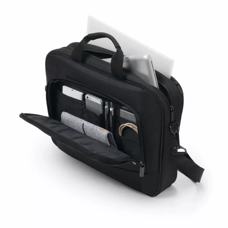 DICOTA Eco Top Traveller Base - 15-17.3 collu portatīvā datora soma - Melna / 300D Rpet poliesters