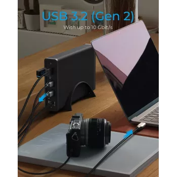 ICY BOX IB-382H-C31 HDD/SSD korpuss Melns 2.5/3.5 collas