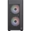Aerocool HEXFORMBKV2 Micro-ATX PC korpuss ar 3 FRGB ventilatoriem melns