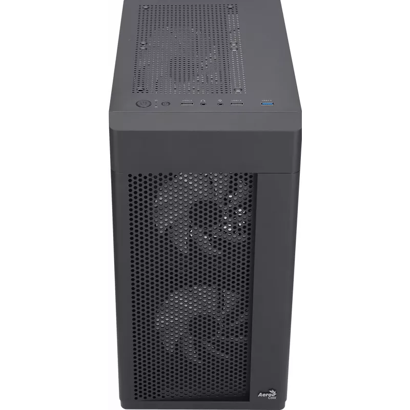 Aerocool HEXFORMBKV2 Micro-ATX PC korpuss ar 3 FRGB ventilatoriem melns