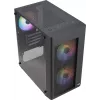 Aerocool HEXFORMBKV2 Micro-ATX PC korpuss ar 3 FRGB ventilatoriem melns