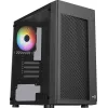 Aerocool HEXFORMBKV2 Micro-ATX PC korpuss ar 3 FRGB ventilatoriem melns