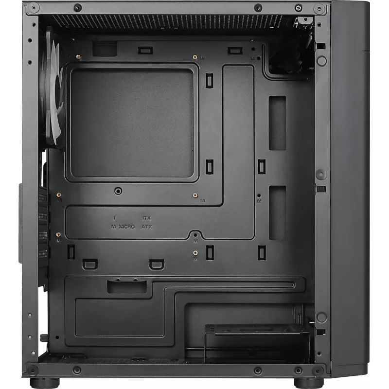 Aerocool HEXFORMBKV2 Micro-ATX PC korpuss ar 3 FRGB ventilatoriem melns