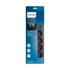 Pārsprieguma aizsargs Philips SPN7040BA/60 6 AC kontaktligzdas 600 J 2 m Melns