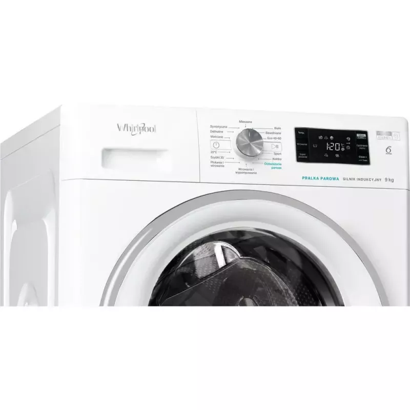 Whirlpool FFB 9258 SV PL veļas mazgājamā mašīna, priekšējā ielāde, 9 kg, 1200 RPM, balta