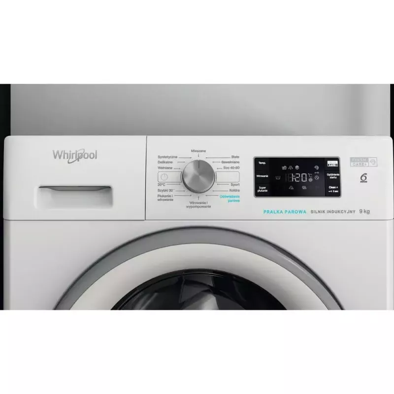 Whirlpool FFB 9258 SV PL veļas mazgājamā mašīna, priekšējā ielāde, 9 kg, 1200 RPM, balta
