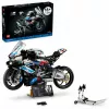 LEGO Technic motocikla modelis BMW M1000RR 42130 ar detalizētu dzinēju un darba balstiekārtu