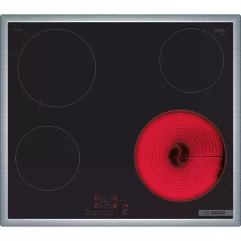Bosch Serie 4 PKE645BB2E Keramiskā Plīts Virsma Melna Iebūvējama 60 cm 4 Zonas