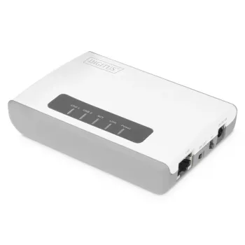 DIGITUS DN-13024 2-portu USB 2.0 Wi-Fi tīkla serveris printerim un NAS