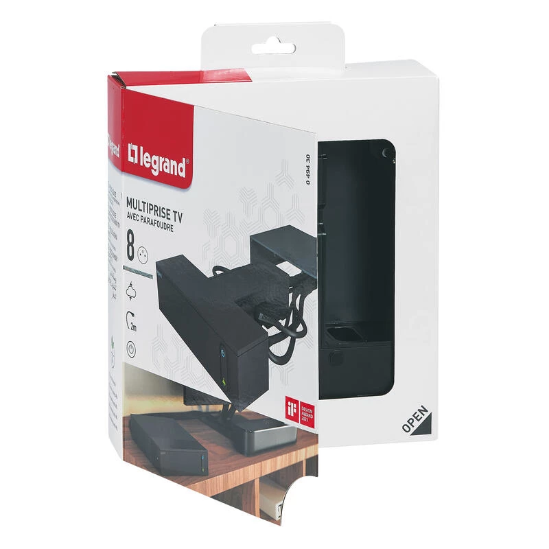 Legrand 049430 pagarinātājs 2 m 8 kontaktligzdas Melns