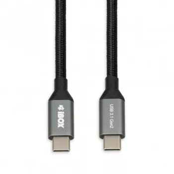 USB-C uz USB-C kabelis IBOX IKUMTC31G2 USB 3.2 Gen 2, 1 m, melns