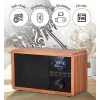 Pārnēsājams radio Adler AD 1184 ar DAB+/FM/AM digitālo uztvērēju, Bluetooth 5.0, 15W, SD/USB, modinātājpulksteni, melns/koks