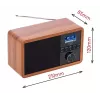 Pārnēsājams radio Adler AD 1184 ar DAB+/FM/AM digitālo uztvērēju, Bluetooth 5.0, 15W, SD/USB, modinātājpulksteni, melns/koks