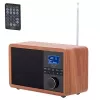 Pārnēsājams radio Adler AD 1184 ar DAB+/FM/AM digitālo uztvērēju, Bluetooth 5.0, 15W, SD/USB, modinātājpulksteni, melns/koks