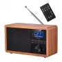 Pārnēsājams radio Adler AD 1184 ar DAB+/FM/AM digitālo uztvērēju, Bluetooth 5.0, 15W, SD/USB, modinātājpulksteni, melns/koks