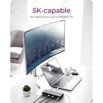 ICY BOX IB-DK2245AC USB 3.2 Gen 1 Type-C dokstacija, melna