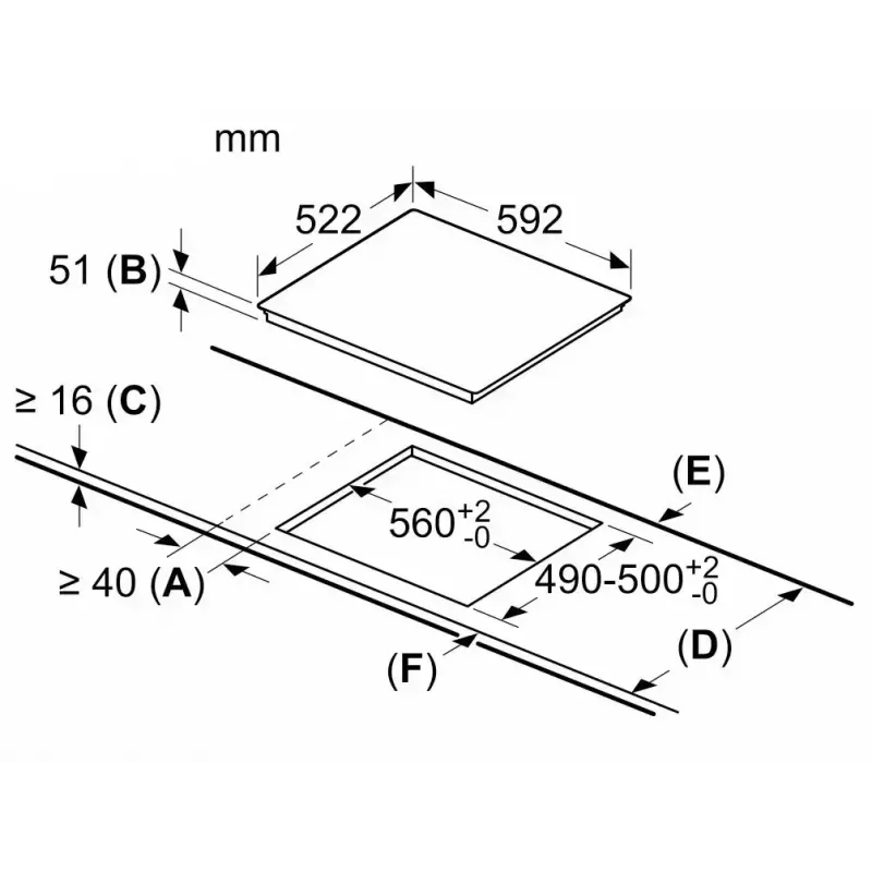 Bosch PIE611BB5E indukcijas plīts virsma, iebūvējama, 60 cm, melna, 4 zonas