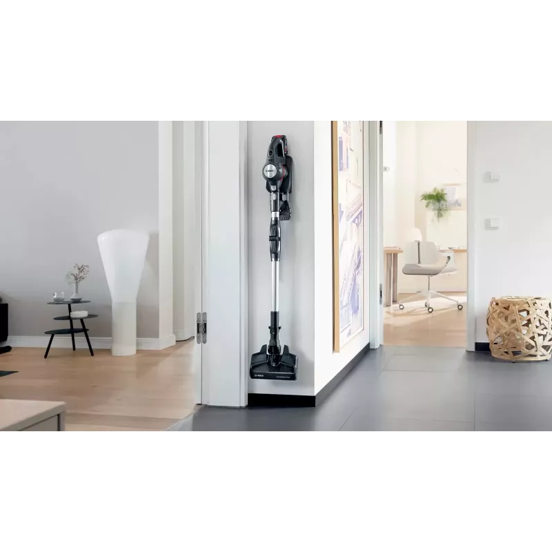 Bosch BBS712A bezvadu putekļsūcējs 2-in-1 stieņveida putekļsūcējs, sauss tīrīšanai, bez maisa, 0.3 L, grafīts