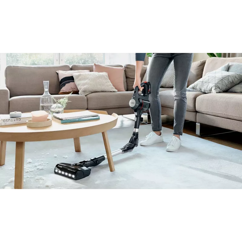 Bosch BBS712A bezvadu putekļsūcējs 2-in-1 stieņveida putekļsūcējs, sauss tīrīšanai, bez maisa, 0.3 L, grafīts