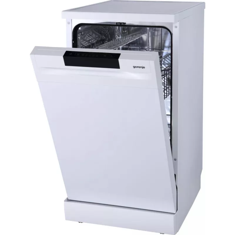 Brīvi stāvoša trauku mazgājamā mašīna Gorenje GS520E15W — 9 komplekti, 47 dB, 448×600×845 mm, 9 L/ciklā