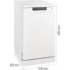 Brīvi stāvoša trauku mazgājamā mašīna Gorenje GS520E15W — 9 komplekti, 47 dB, 448×600×845 mm, 9 L/ciklā