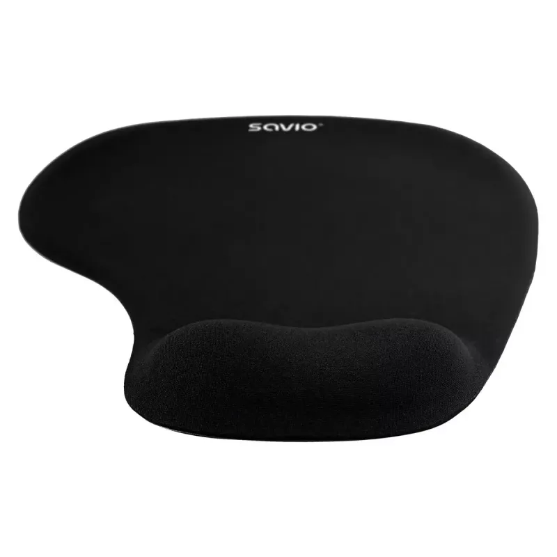 Peles paliktnis SAVIO MP-01B ar želejas plaukstas balstu, 3 mm biezums, 230×190 mm, melns