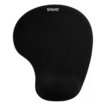 Peles paliktnis SAVIO MP-01B ar želejas plaukstas balstu, 3 mm biezums, 230×190 mm, melns