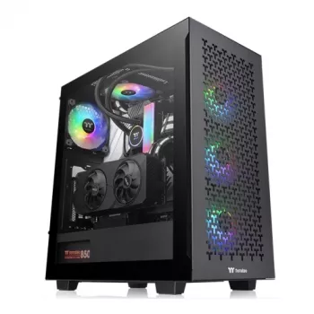 THERMALTAKE Korpusa vidējais tornis - V350 TG ARGB Air - Melns