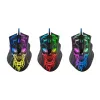 Spēļu pele DEFENDER BULLETSTORM GM-928 — optiskā, 7200 DPI, abpusēja, 6–7 pogas, USB Type-A, melna