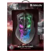 Spēļu pele DEFENDER BULLETSTORM GM-928 — optiskā, 7200 DPI, abpusēja, 6–7 pogas, USB Type-A, melna