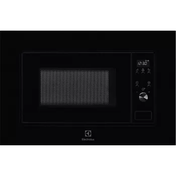 Iebūvējamais solo mikroviļņu krāsns Electrolux LMS2203EMK, 700 W, 5 jaudas līmeņi, 24,5 cm pagrieziena galds, LED displejs, nerūsējošā tērauda iekšpuse, melna
