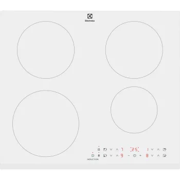 Elektriskā indukcijas plīts virsma Electrolux LIR60430BW balta, iebūvējama, 60 cm, 4 zonas