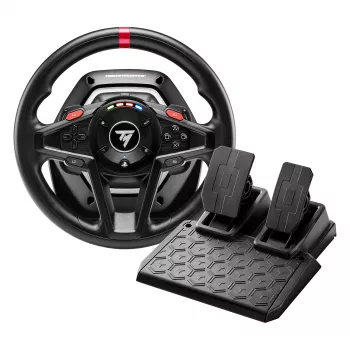 Thrustmaster T128 Black USB stūre + Pedāļu komplekts Analogs PC, PlayStation 4, PlayStation 5