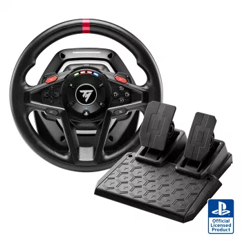 Thrustmaster T128 Black USB stūre + Pedāļu komplekts Analogs PC, PlayStation 4, PlayStation 5