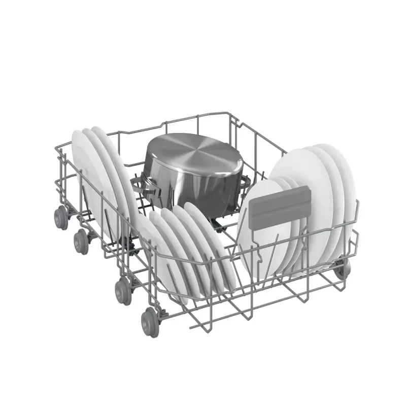 Šaurā trauku mazgājamā mašīna Beko BDFS15020X, 10 komplekti, 45 cm, 47 dB, 5 programmas, invertora motors