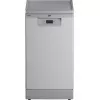 Šaurā trauku mazgājamā mašīna Beko BDFS15020X, 10 komplekti, 45 cm, 47 dB, 5 programmas, invertora motors