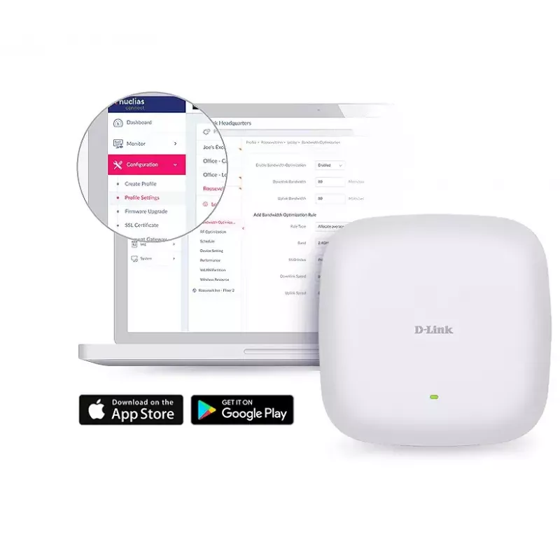 D-Link AX1800 Wi-Fi 6 Divu Joslu PoE Piekļuves Punkts