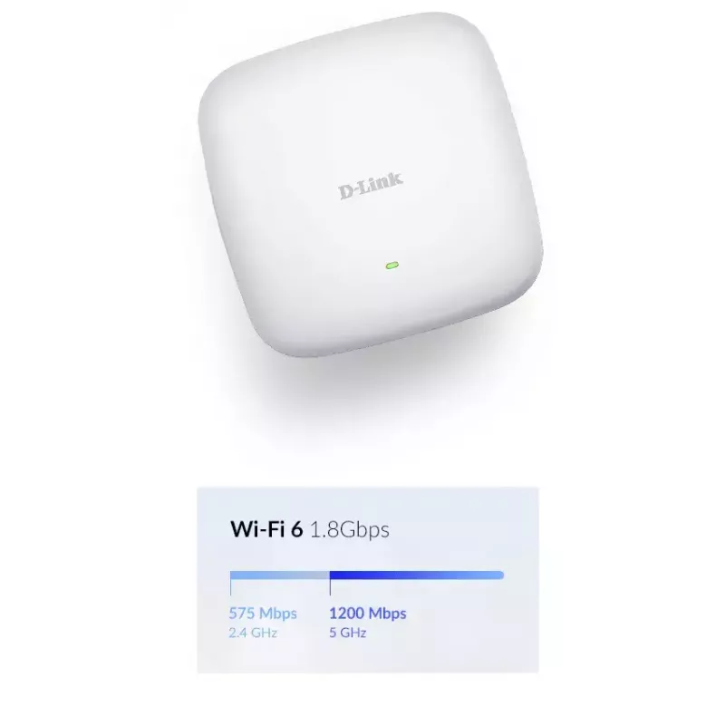 D-Link AX1800 Wi-Fi 6 Divu Joslu PoE Piekļuves Punkts