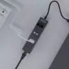 USB-C centrmezgls SAVIO AK-57 ar 3× USB-A, RJ-45 Gigabit Ethernet (5000 Mbit/s), alumīnija pelēks