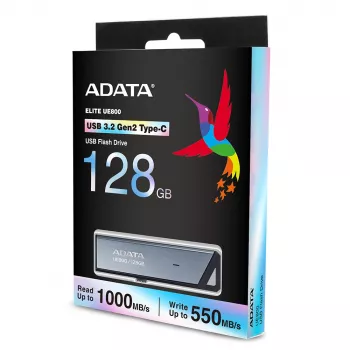 ADATA UE800 USB zibatmiņa 128 GB USB Type-C 3.2 Gen 2 Sudraba