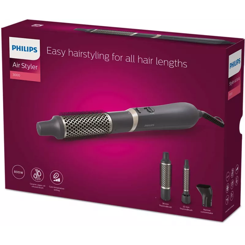 Philips 3000 sērija BHA301/00 matu veidošanas komplekts Melns 800 W 1.8 m