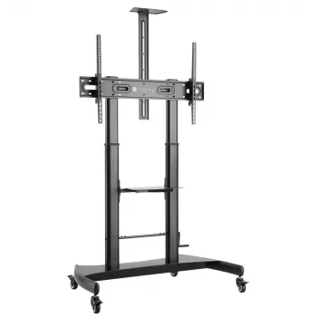 Techly Steel Trolley grīdas statīvs ar regulējamu augstumu, TV no 60'' līdz 100''