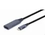 Video kabeļa adapteris GEMBIRD USB Type-C uz HDMI A-USB3C-HDMI-01, 0,15 m, pelēks