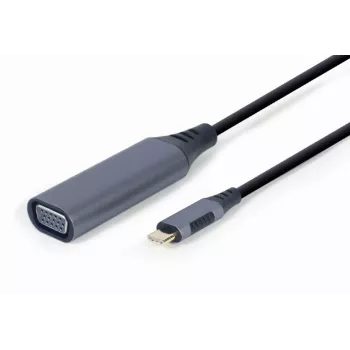 GEMBIRD USB Type-C uz VGA displeja adapteris, 15cm, Kosmosa pelēks